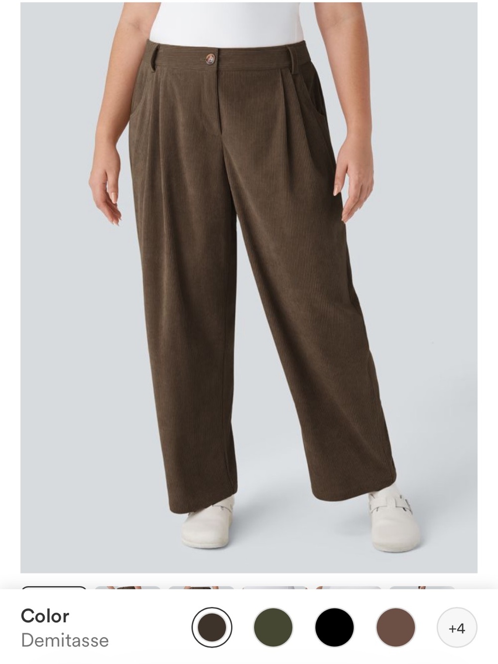 NWT Mid Rise Zipper Pocket Plus Size
Corduroy Casual Pants